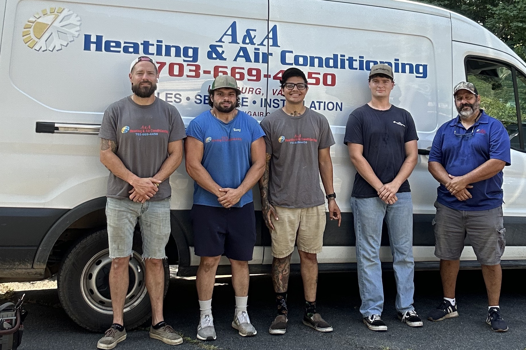 A&A technician delivering careful, professional service