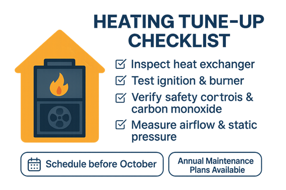 Infographic for Heating checklist and maintenance plan